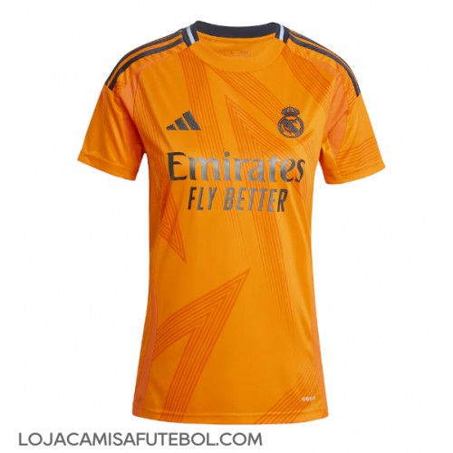 Camisa de Futebol Real Madrid Equipamento Secundário Mulheres 2024-25 Manga Curta